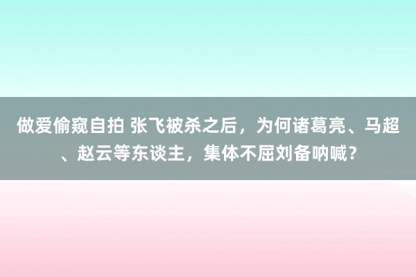 做爱偷窥自拍 张飞被杀之后，为何诸葛亮、马超、赵云等东谈主，集体不屈刘备呐喊？