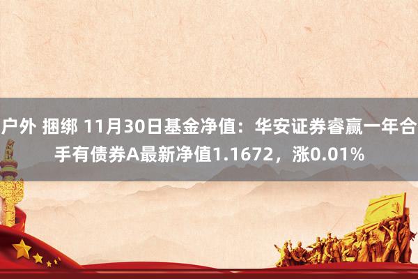 户外 捆绑 11月30日基金净值：华安证券睿赢一年合手有债券A最新净值1.1672，涨0.01%