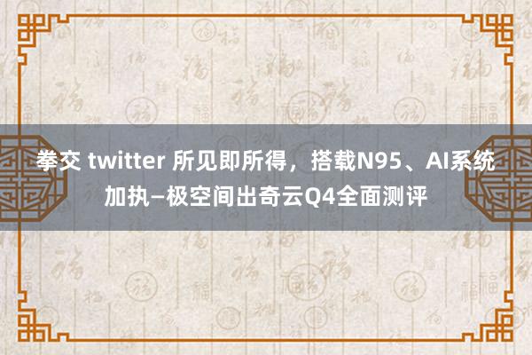拳交 twitter 所见即所得，搭载N95、AI系统加执—极空间出奇云Q4全面测评