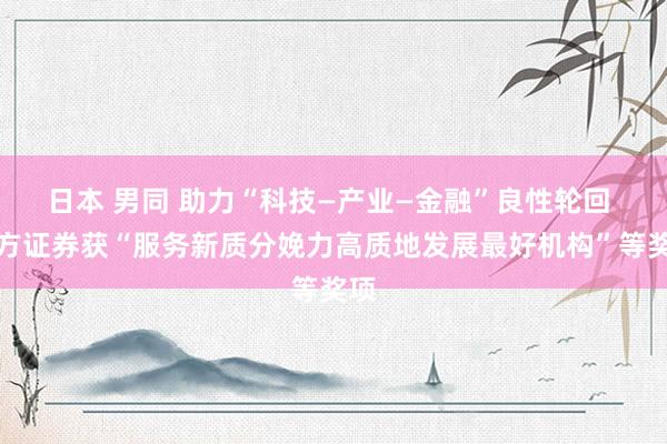 日本 男同 助力“科技—产业—金融”良性轮回 东方证券获“服务新质分娩力高质地发展最好机构”等奖项
