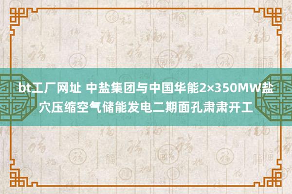 bt工厂网址 中盐集团与中国华能2×350MW盐穴压缩空气储能发电二期面孔肃肃开工