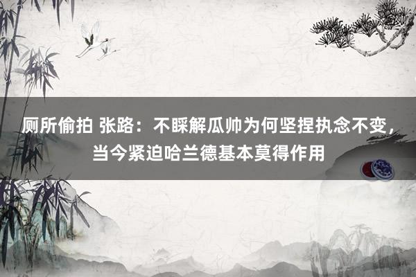 厕所偷拍 张路：不睬解瓜帅为何坚捏执念不变，当今紧迫哈兰德基本莫得作用