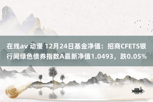 在线av 动漫 12月24日基金净值：招商CFETS银行间绿色债券指数A最新净值1.0493，跌0.05%