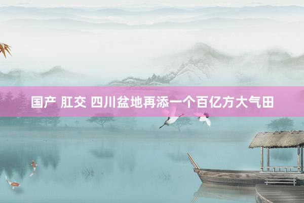 国产 肛交 四川盆地再添一个百亿方大气田