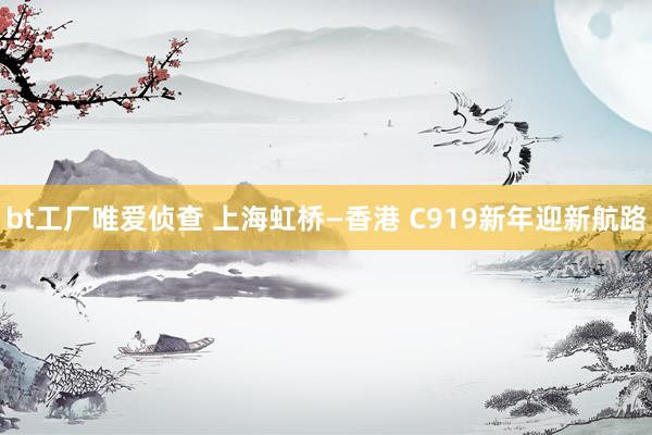 bt工厂唯爱侦查 上海虹桥—香港 C919新年迎新航路