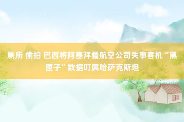 厕所 偷拍 巴西将阿塞拜疆航空公司失事客机“黑匣子”数据叮属哈萨克斯坦