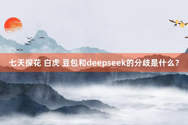 七天探花 白虎 豆包和deepseek的分歧是什么？