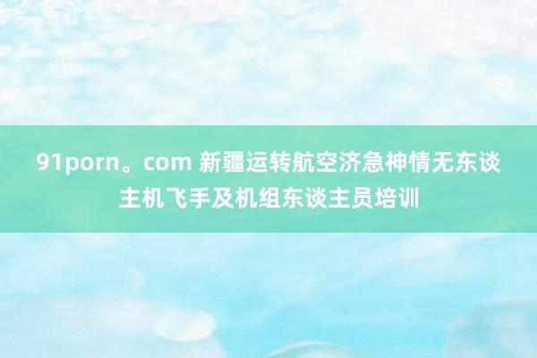 91porn。com 新疆运转航空济急神情无东谈主机飞手及机组东谈主员培训