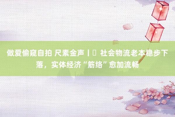 做爱偷窥自拍 尺素金声丨​社会物流老本稳步下落，实体经济“筋络”愈加流畅