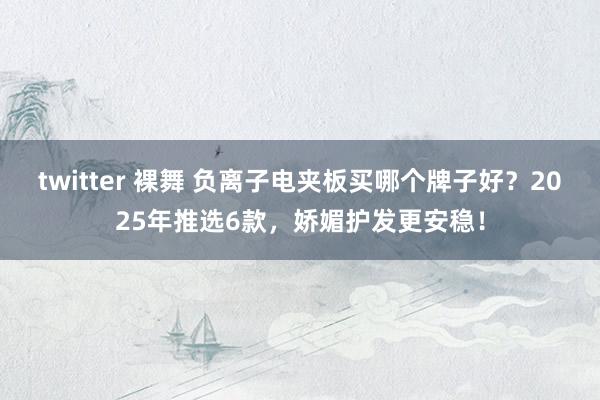 twitter 裸舞 负离子电夹板买哪个牌子好？2025年推选6款，娇媚护发更安稳！