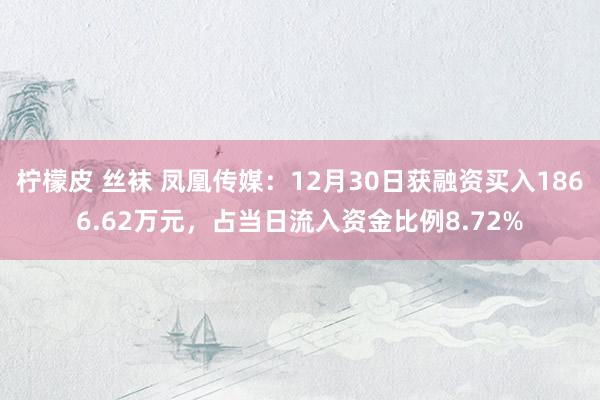 柠檬皮 丝袜 凤凰传媒：12月30日获融资买入1866.62万元，占当日流入资金比例8.72%