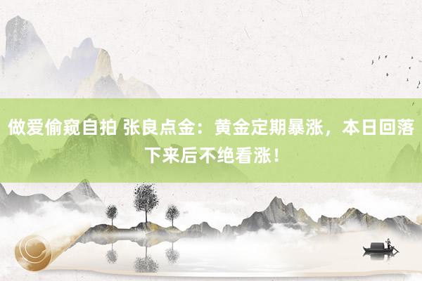 做爱偷窥自拍 张良点金：黄金定期暴涨，本日回落下来后不绝看涨！