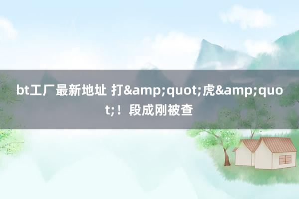 bt工厂最新地址 打&quot;虎&quot;！段成刚被查