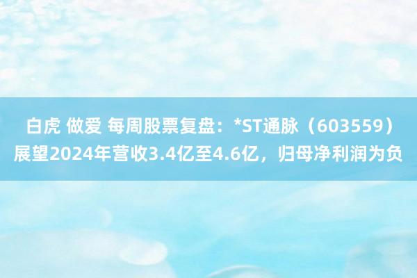 白虎 做爱 每周股票复盘：*ST通脉（603559）展望2024年营收3.4亿至4.6亿，归母净利润为负