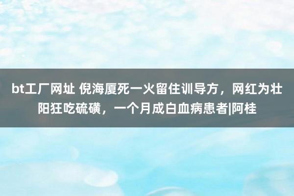 bt工厂网址 倪海厦死一火留住训导方，网红为壮阳狂吃硫磺，一个月成白血病患者|阿桂